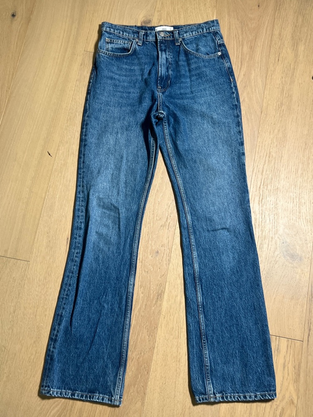 Mango Women's Boot Cut Jeans in Classic Blue